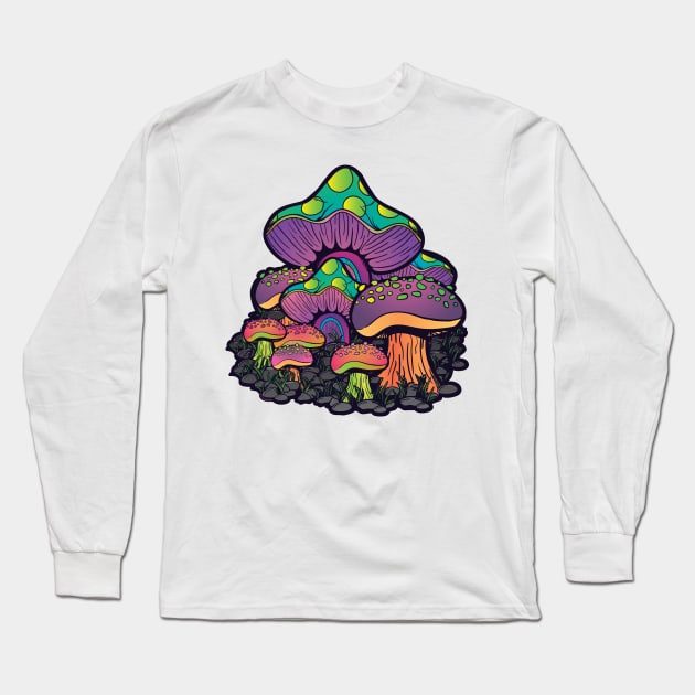 Shrooms Long Sleeve T-Shirt by Desdymona